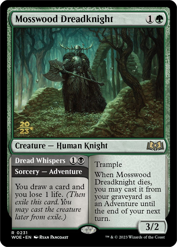 Mosswood Dreadknight // Dread Whispers (Promo Pack) [Wilds of Eldraine Promos] | Gamers Paradise