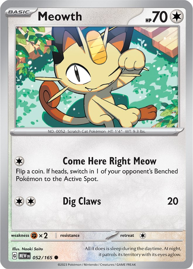 Meowth (052/165) [Scarlet & Violet: 151] | Gamers Paradise