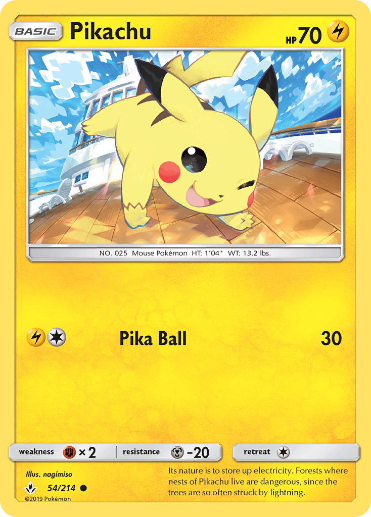 Pikachu (54/214) [Sun & Moon: Unbroken Bonds] | Gamers Paradise