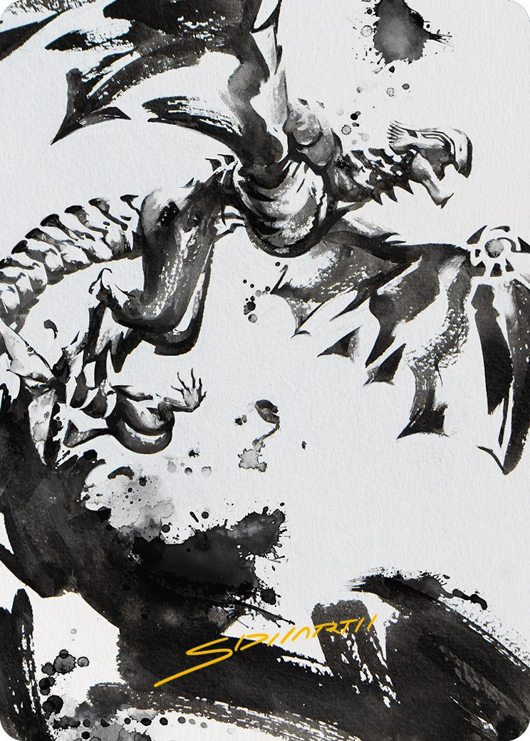 Quicksilver Fisher Art Card (Gold-Stamped Signature) [Phyrexia: All Will Be One Art Series] | Gamers Paradise