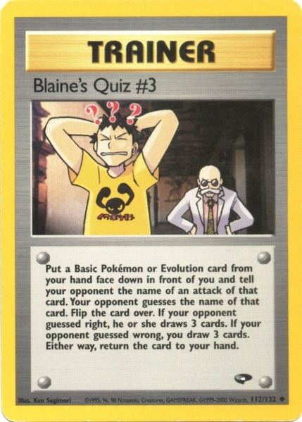 Blaine's Quiz #3 (112/132) [Gym Challenge Unlimited] | Gamers Paradise