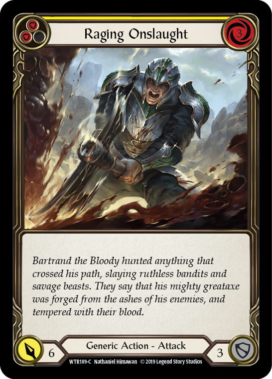 Raging Onslaught (Yellow) [WTR189-C] Alpha Print Normal | Gamers Paradise