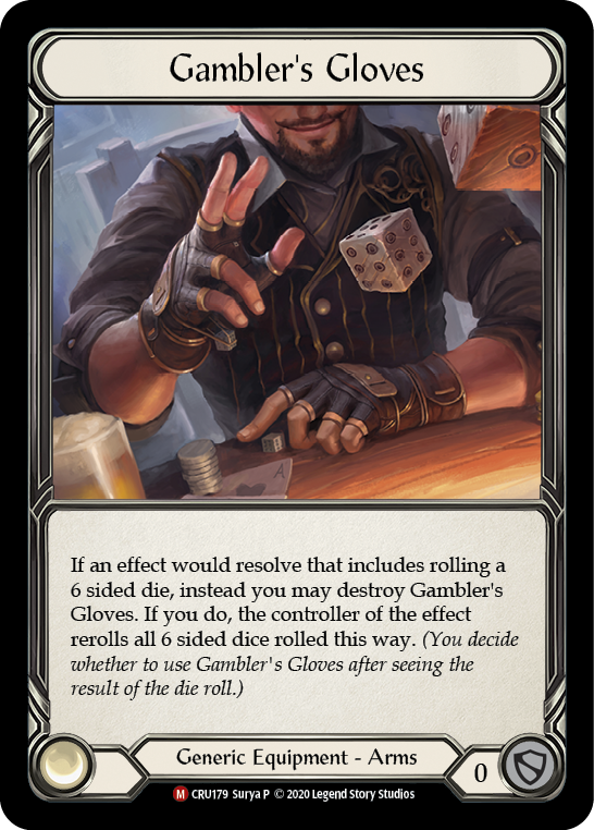 Gambler's Gloves [CRU179] (Crucible of War)  1st Edition Cold Foil | Gamers Paradise