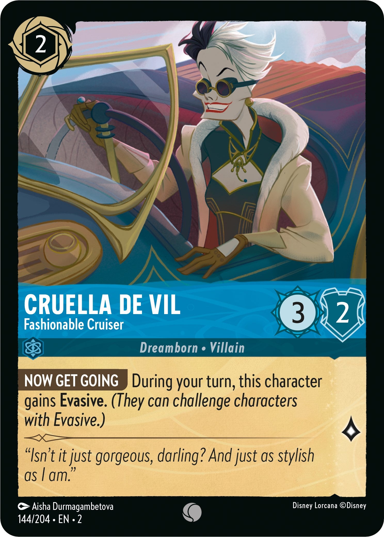 Cruella De Vil - Fashionable Cruiser (144/204) [Rise of the Floodborn] | Gamers Paradise