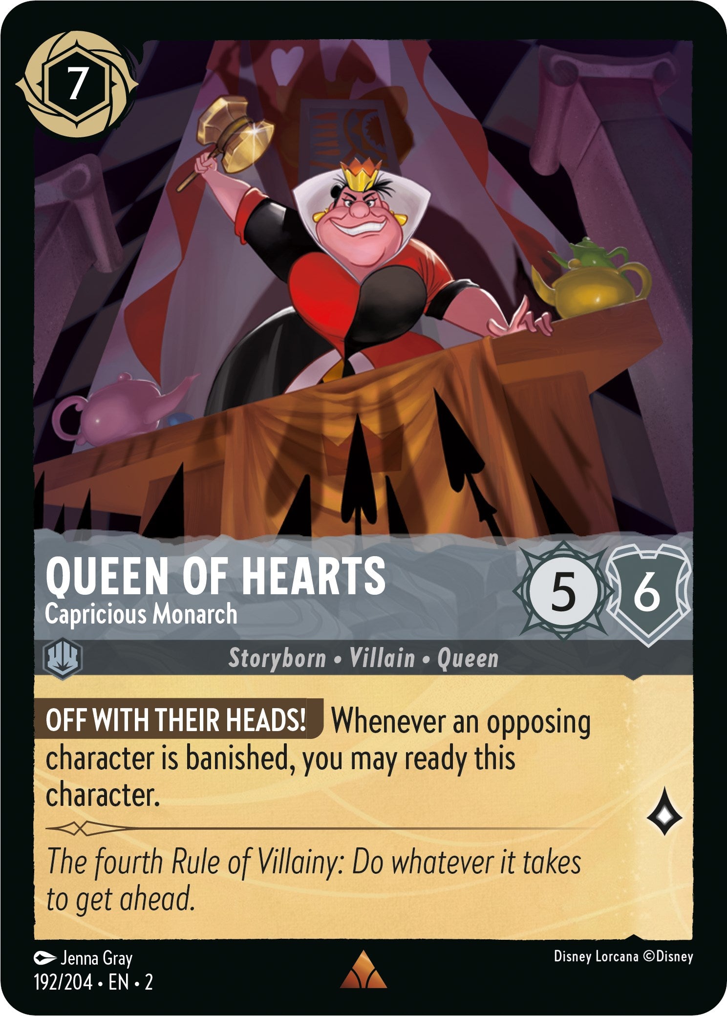 Queen of Hearts - Capricious Monarch (192/204) [Rise of the Floodborn] | Gamers Paradise