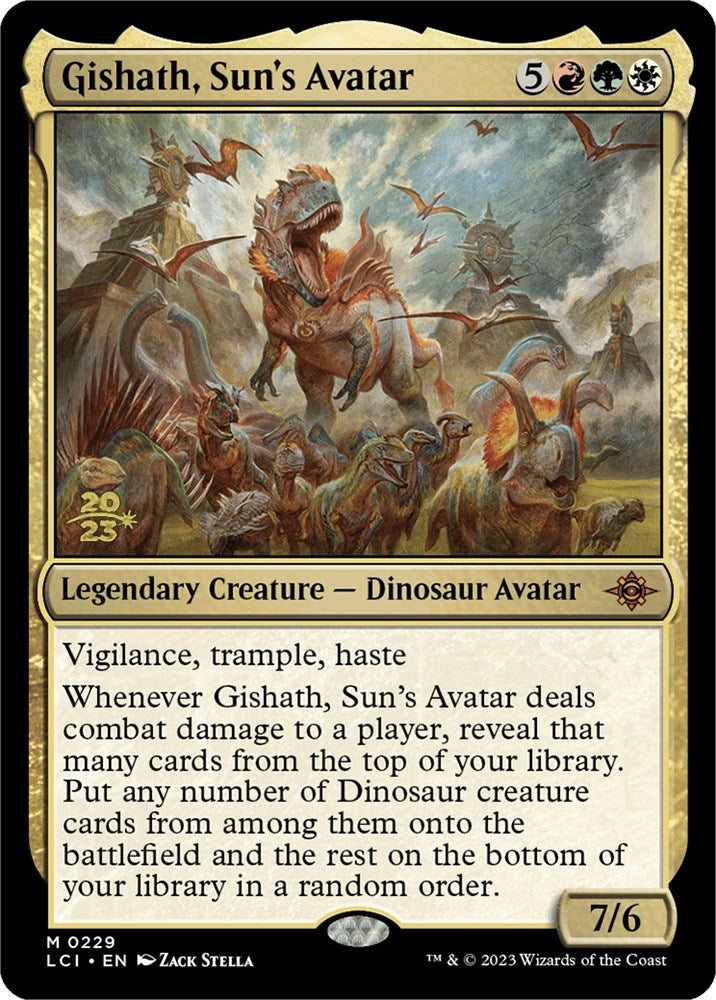 Gishath, Sun's Avatar (LCI) [The Lost Caverns of Ixalan Prerelease Cards] | Gamers Paradise
