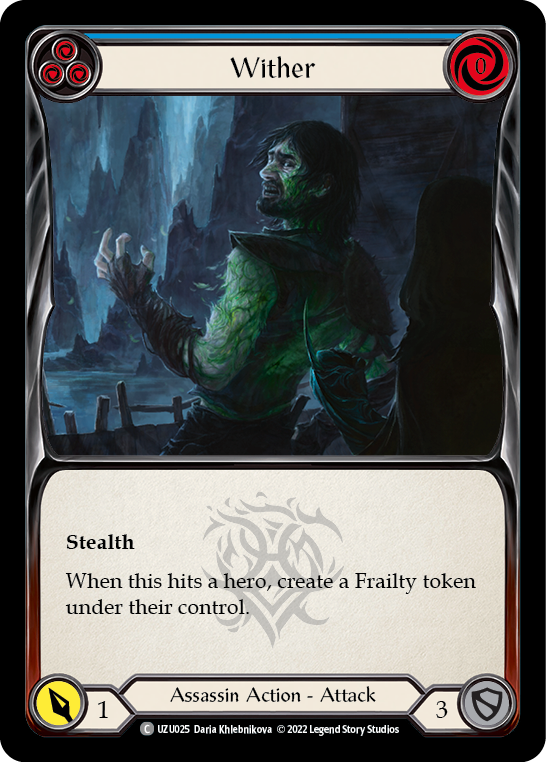 Wither (Blue) [UZU025] (Outsiders Uzuri Blitz Deck) | Gamers Paradise