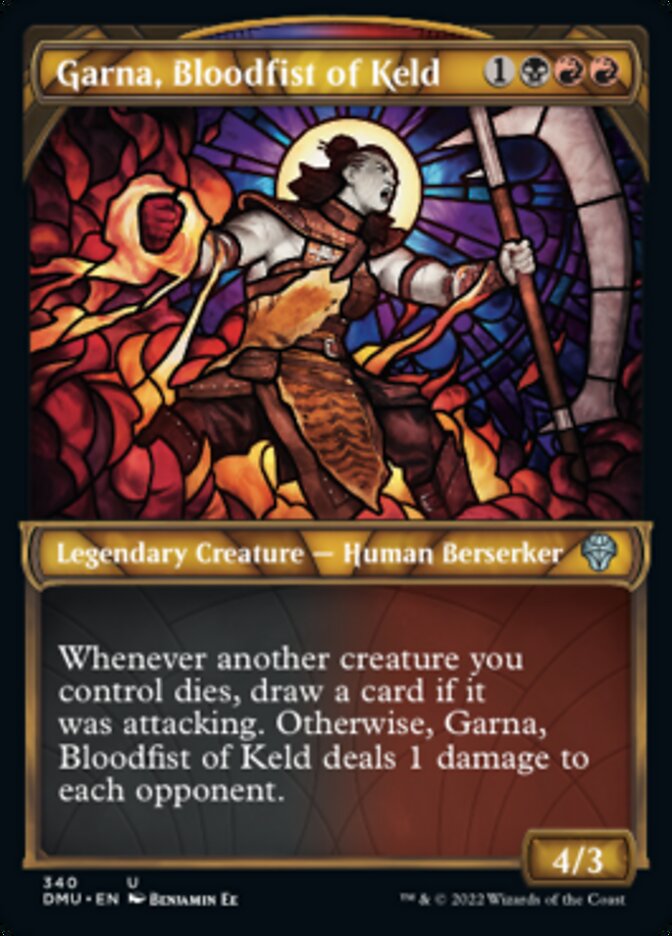 Garna, Bloodfist of Keld (Showcase Textured) [Dominaria United] | Gamers Paradise