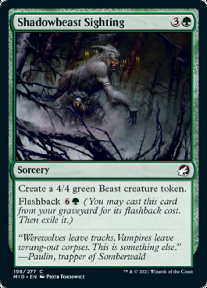 Shadowbeast Sighting [Innistrad: Midnight Hunt] | Gamers Paradise