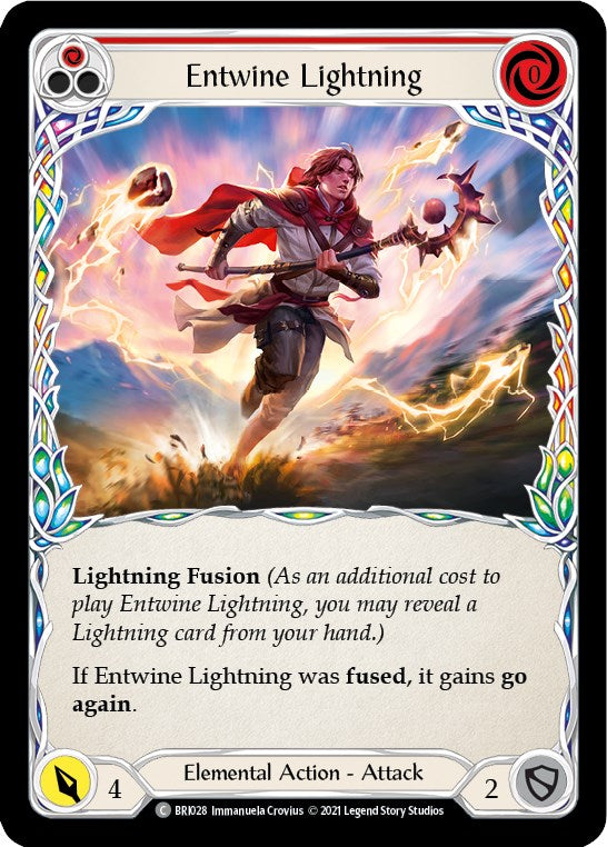 Entwine Lightning (Red) [BRI028] (Tales of Aria Briar Blitz Deck)  1st Edition Normal | Gamers Paradise