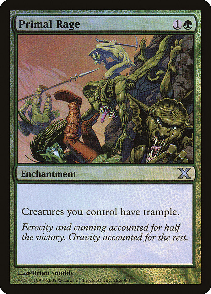 Primal Rage (Premium Foil) [Tenth Edition] | Gamers Paradise