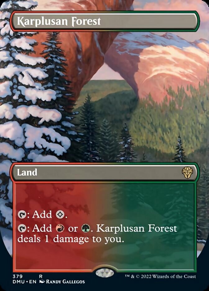 Karplusan Forest (Borderless Alternate Art) [Dominaria United] | Gamers Paradise
