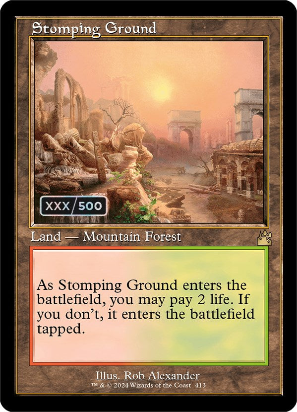 Stomping Ground (Retro) (Serialized) [Ravnica Remastered] | Gamers Paradise