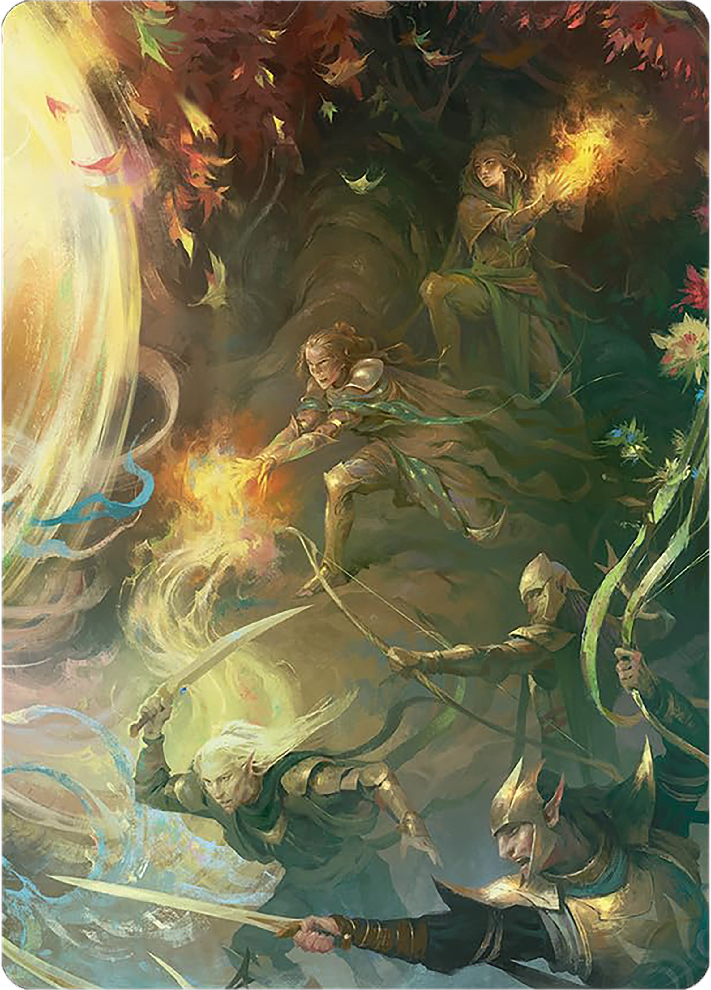 Rally the Galadhrim Art Card [The Lord of the Rings: Tales of Middle-earth Art Series] | Gamers Paradise