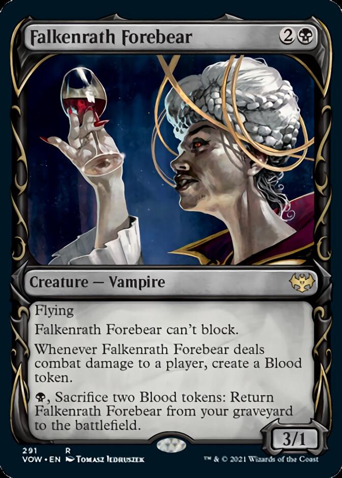 Falkenrath Forebear (Showcase Fang Frame) [Innistrad: Crimson Vow] | Gamers Paradise