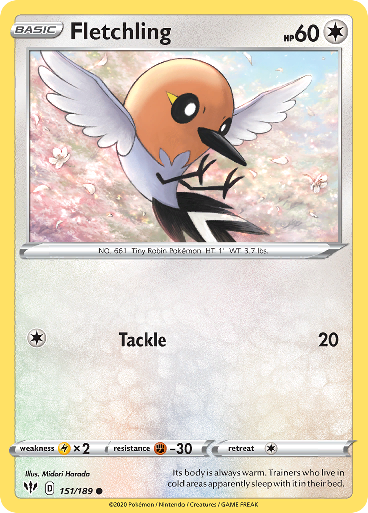 Fletchling (151/189) [Sword & Shield: Darkness Ablaze] | Gamers Paradise