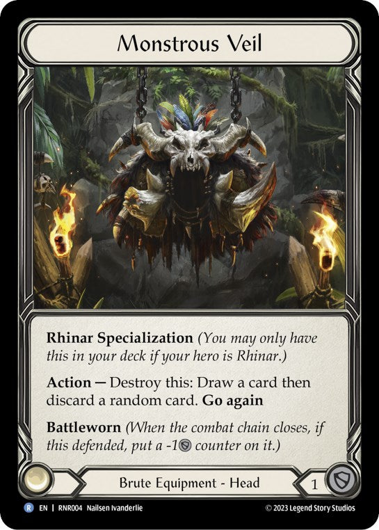 Monstrous Veil [RNR004] (Rhinar Hero Deck) | Gamers Paradise