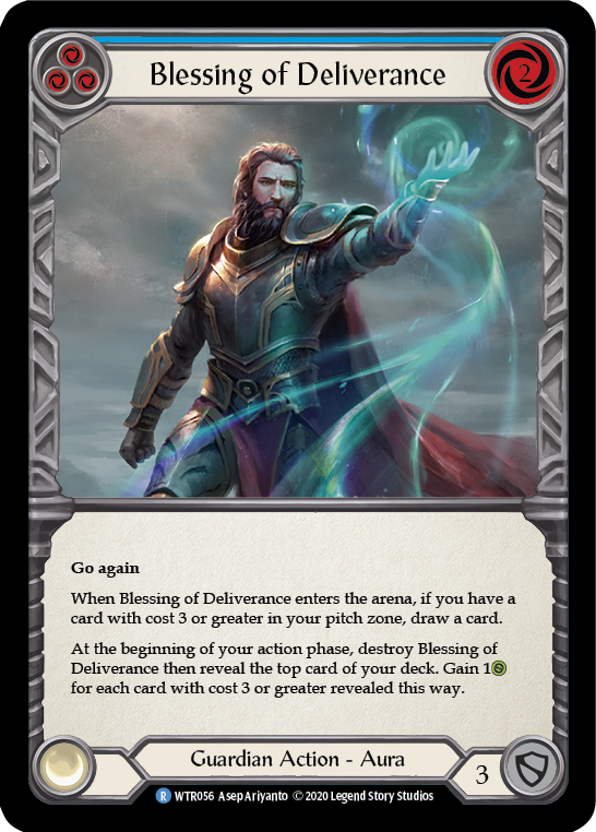 Blessing of Deliverance (Blue) [U-WTR056] (Welcome to Rathe Unlimited)  Unlimited Rainbow Foil | Gamers Paradise