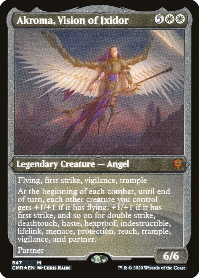 Akroma, Vision of Ixidor (Etched) [Commander Legends] | Gamers Paradise