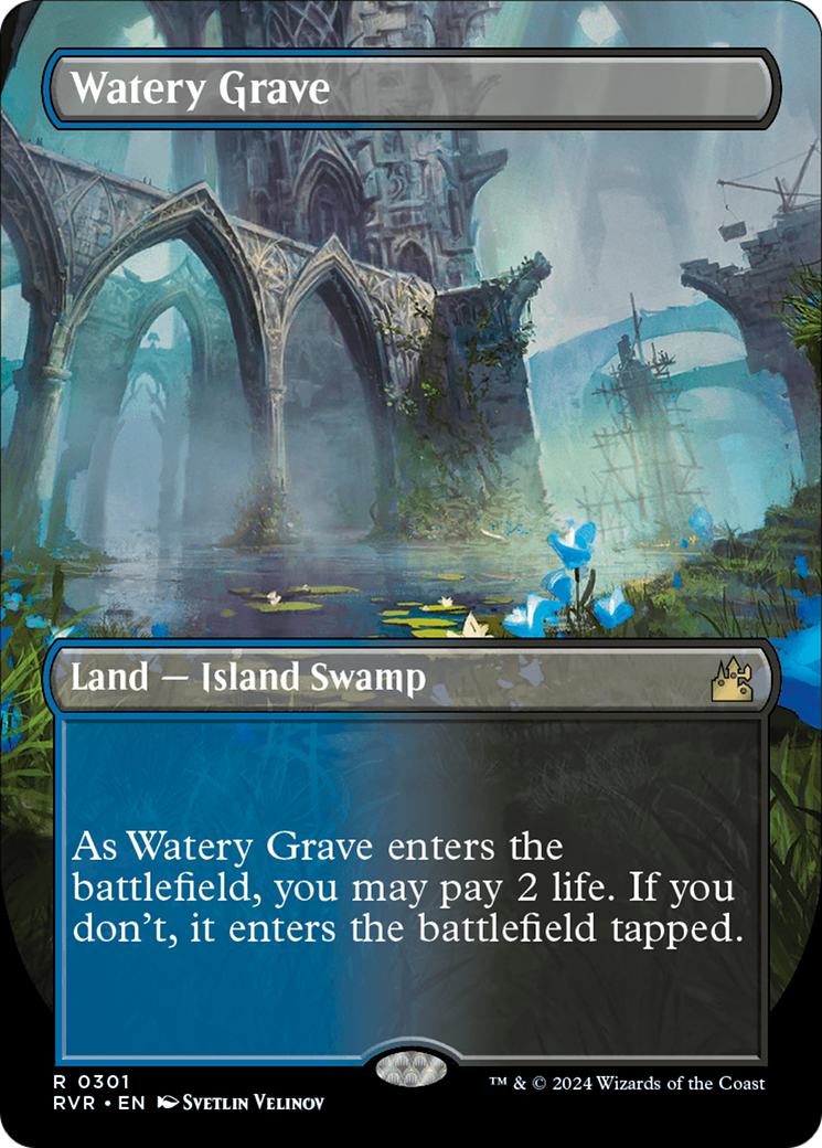 Watery Grave (Borderless) [Ravnica Remastered] | Gamers Paradise