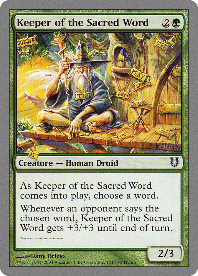 Keeper of the Sacred Word [Unhinged] | Gamers Paradise
