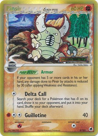 Pinsir (9/101) (Delta Species) (Stamped) [EX: Dragon Frontiers] | Gamers Paradise