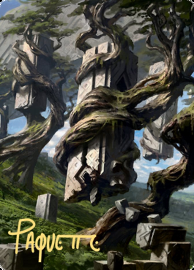Forest 2 Art Card (Gold-Stamped Signature) [Zendikar Rising Art Series] | Gamers Paradise