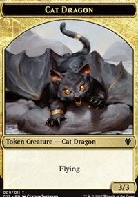 Cat Dragon // Dragon (006) Double-Sided Token [Commander 2017 Tokens] | Gamers Paradise