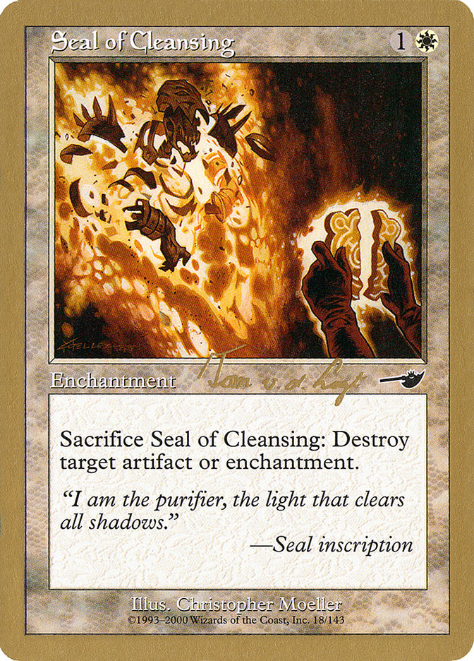 Seal of Cleansing (Tom van de Logt) [World Championship Decks 2000] | Gamers Paradise