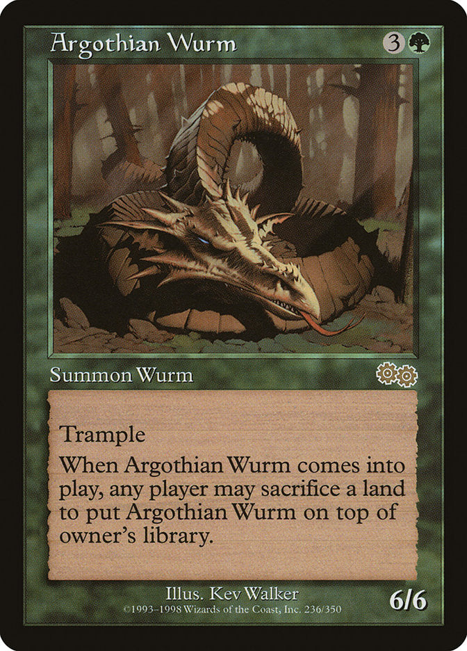 Argothian Wurm [Urza's Saga] | Gamers Paradise