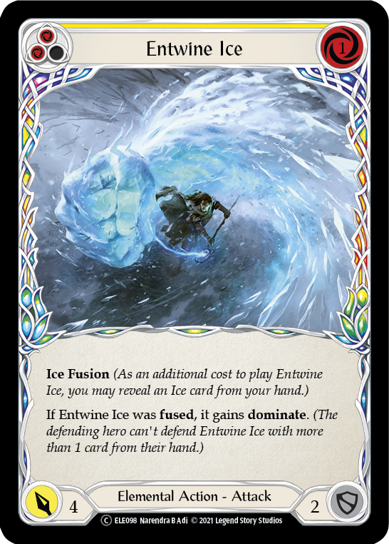 Entwine Ice (Yellow) [U-ELE098] Unlimited Rainbow Foil | Gamers Paradise