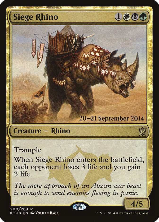 Siege Rhino [Khans of Tarkir Prerelease Promos] | Gamers Paradise