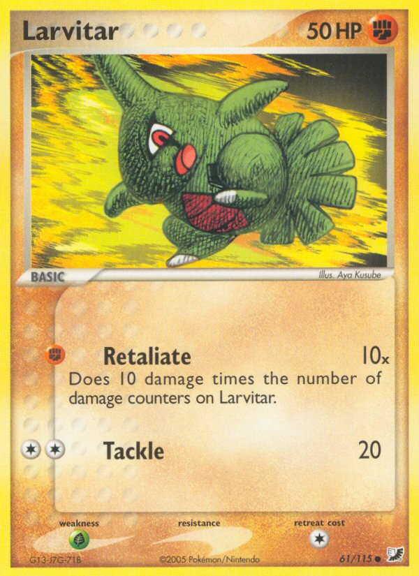 Larvitar (61/115) [EX: Unseen Forces] | Gamers Paradise