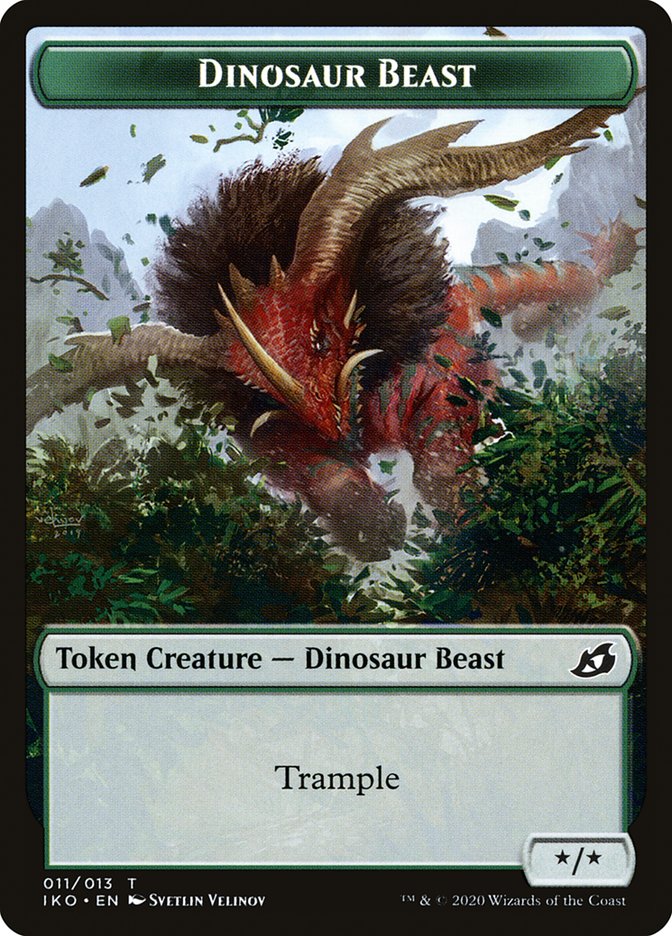Dinosaur Beast Token [Ikoria: Lair of Behemoths Tokens] | Gamers Paradise