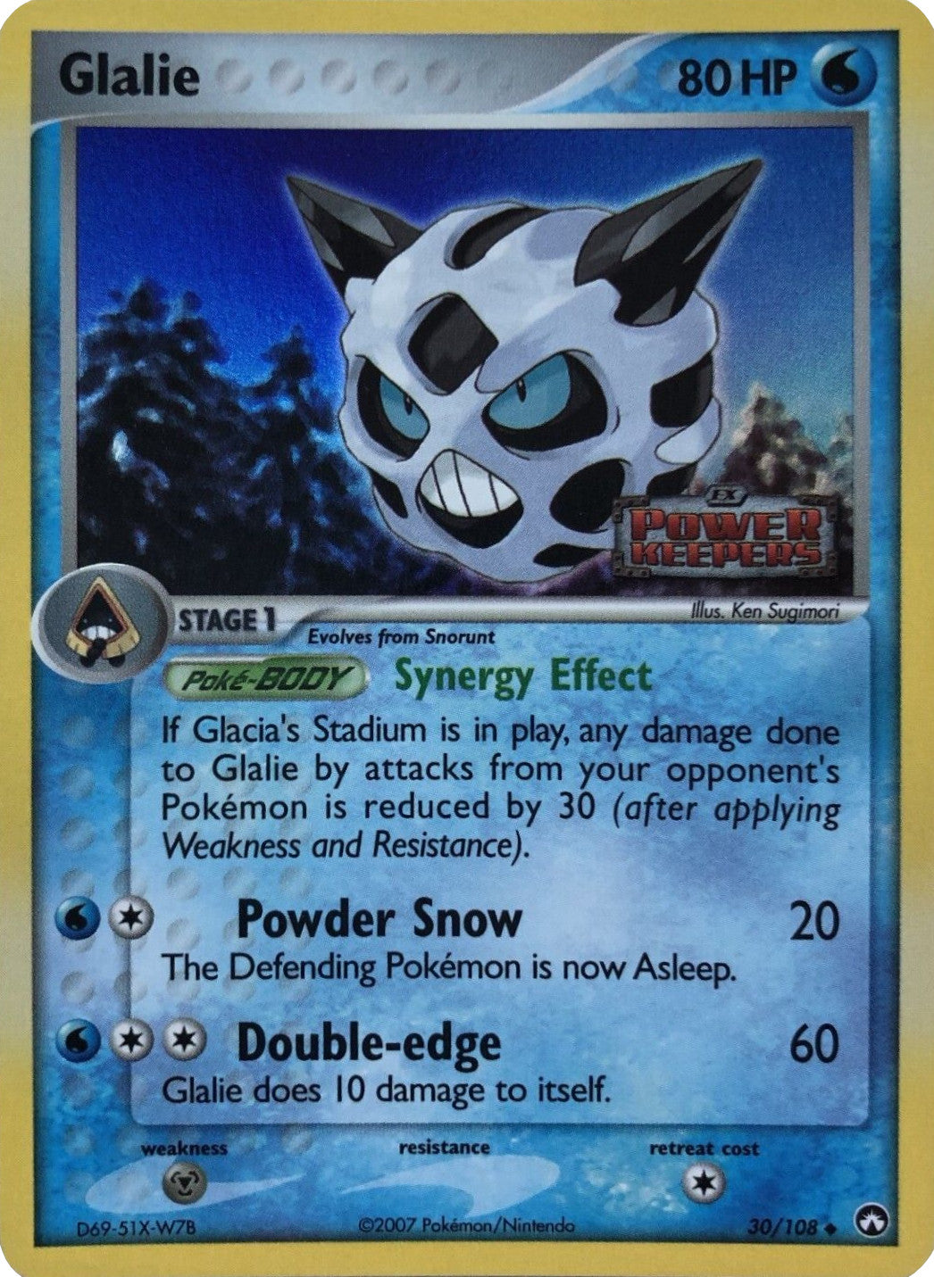 Glalie (30/108) (Stamped) [EX: Power Keepers] | Gamers Paradise