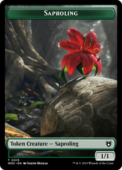Faerie // Saproling Double-Sided Token [Wilds of Eldraine Commander Tokens] | Gamers Paradise