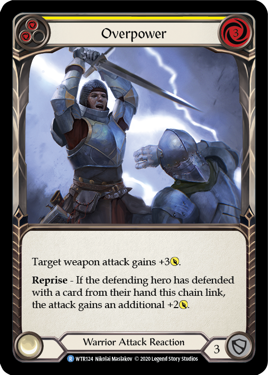 Overpower (Yellow) [U-WTR124] (Welcome to Rathe Unlimited)  Unlimited Rainbow Foil | Gamers Paradise