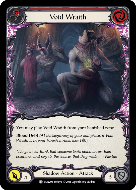 Void Wraith (Red) [MON209-RF] 1st Edition Rainbow Foil | Gamers Paradise