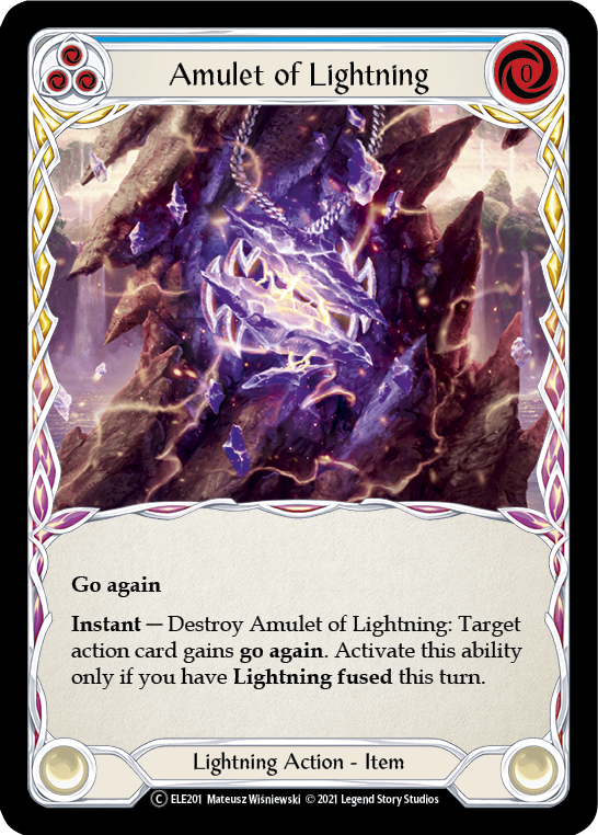 Amulet of Lightning [U-ELE201] Unlimited Rainbow Foil | Gamers Paradise