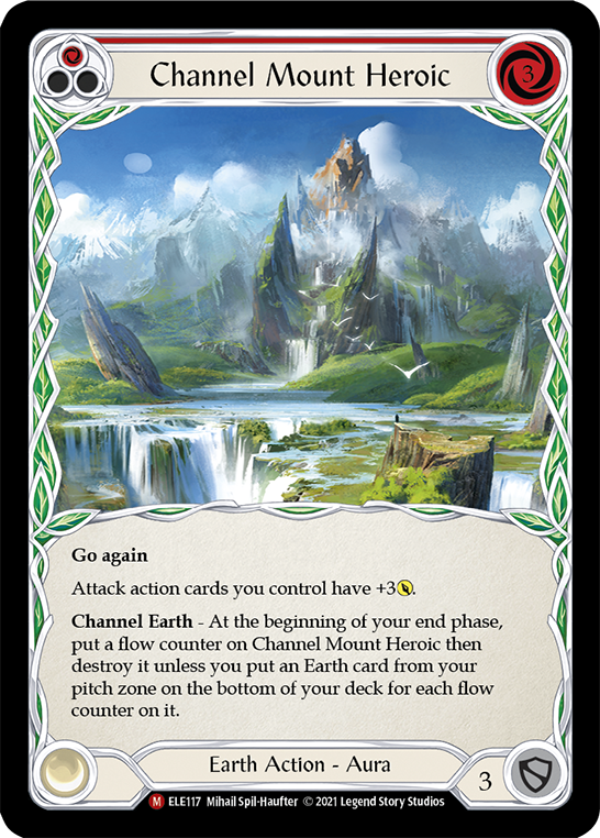 Channel Mount Heroic [ELE117] (Tales of Aria)  1st Edition Rainbow Foil | Gamers Paradise