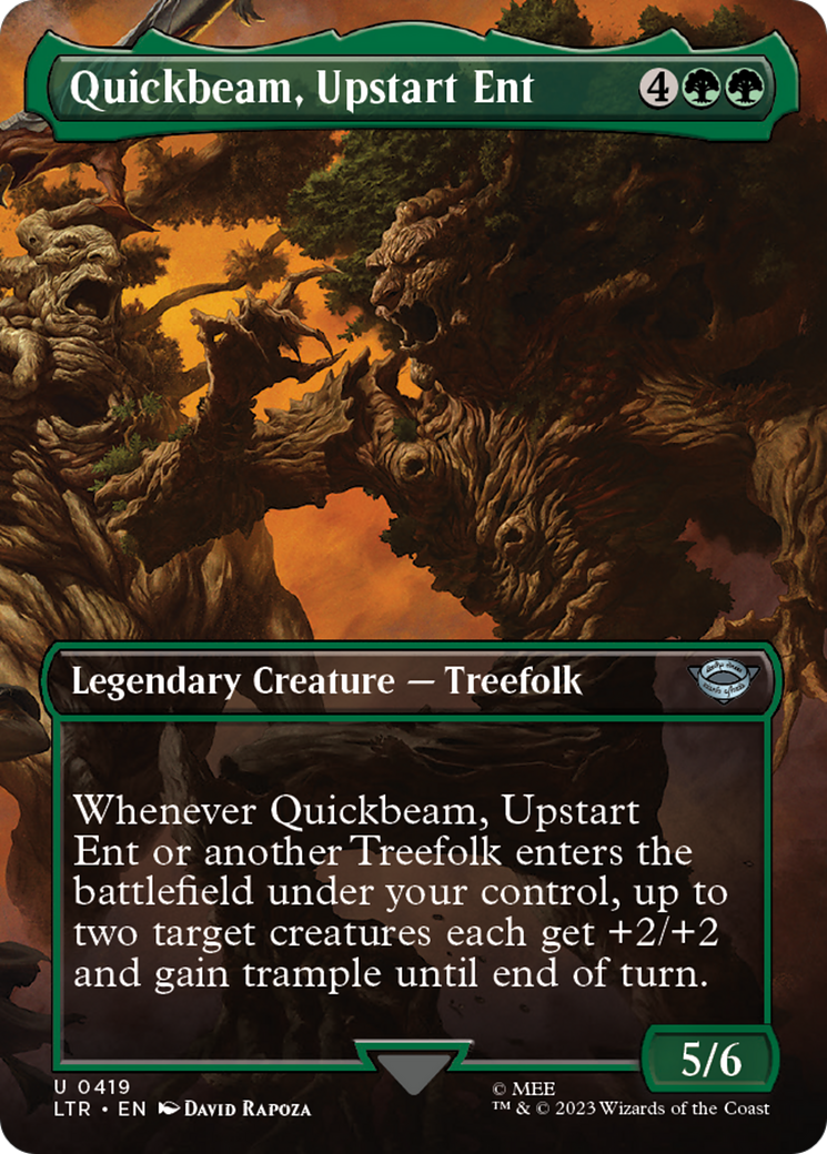Quickbeam, Upstart Ent (Borderless Alternate Art) [The Lord of the Rings: Tales of Middle-Earth] | Gamers Paradise