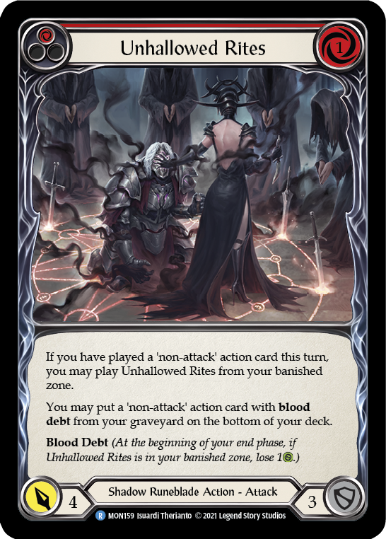 Unhallowed Rites (Red) [MON159-RF] 1st Edition Rainbow Foil | Gamers Paradise