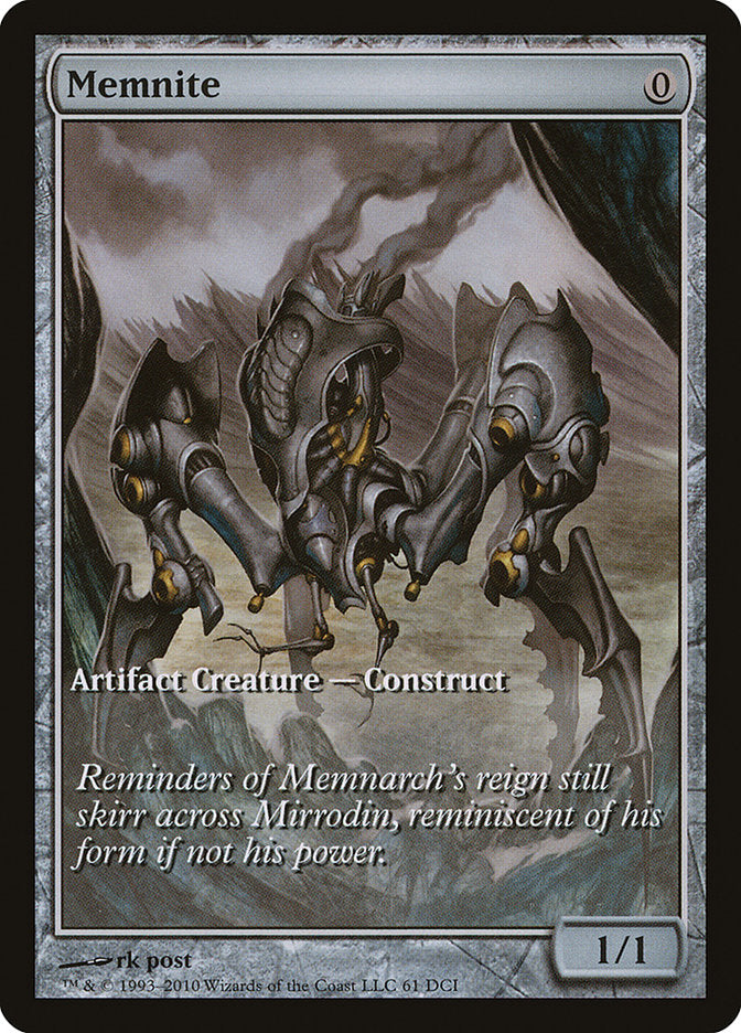 Memnite (Game Day) (Extended Art) [Scars of Mirrodin Promos] | Gamers Paradise