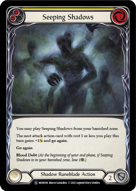 Seeping Shadows (Yellow) [U-MON166-RF] Unlimited Rainbow Foil | Gamers Paradise
