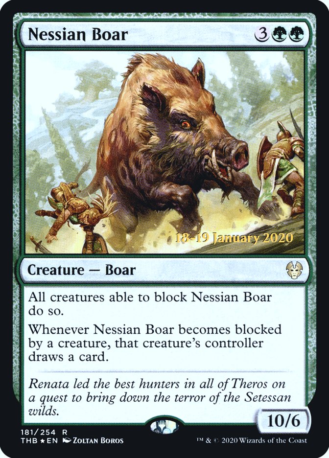 Nessian Boar [Theros Beyond Death Prerelease Promos] | Gamers Paradise