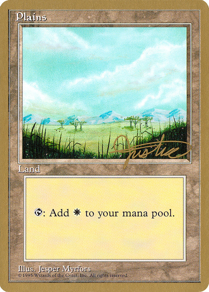 Plains (mj365) (Mark Justice) [Pro Tour Collector Set] | Gamers Paradise