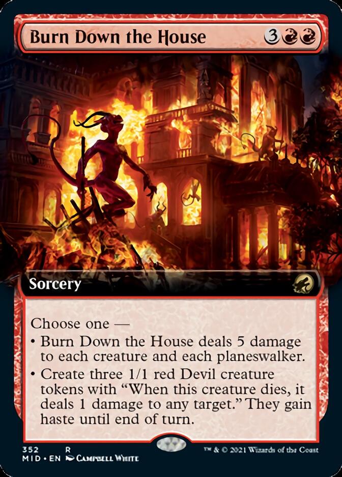 Burn Down the House (Extended Art) [Innistrad: Midnight Hunt] | Gamers Paradise