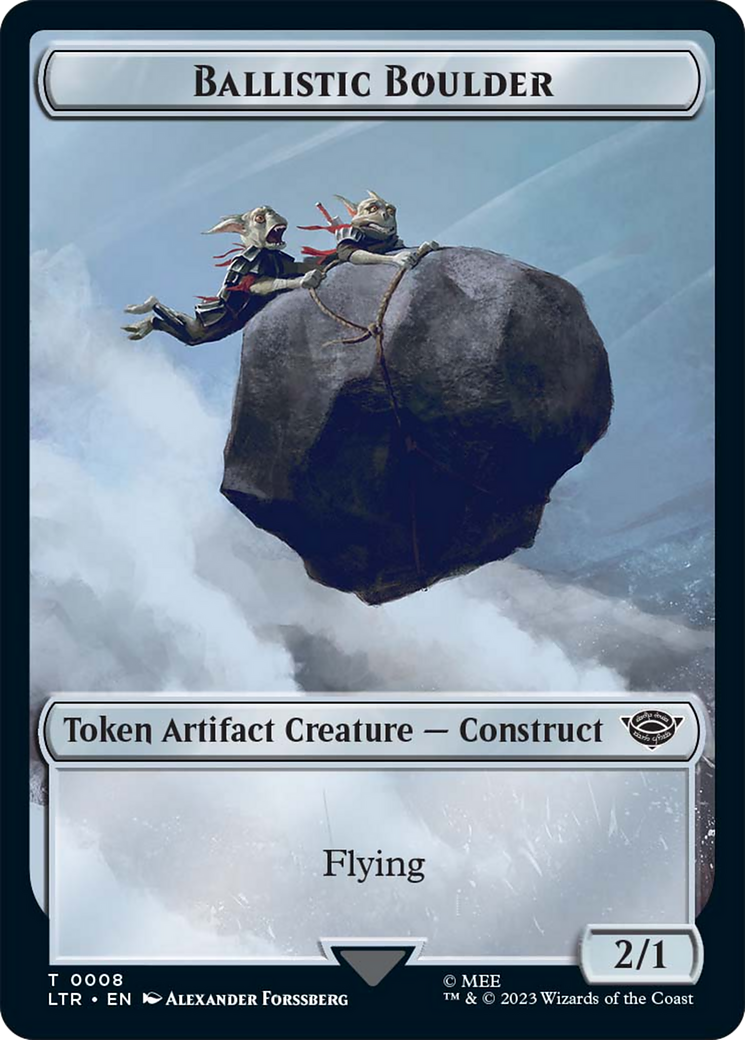 Ballistic Boulder // Food Token (11) Double-Sided Token [The Lord of the Rings: Tales of Middle-Earth Tokens] | Gamers Paradise