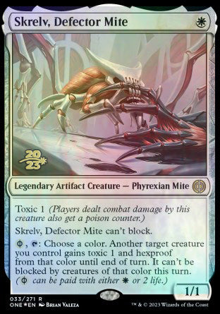 Skrelv, Defector Mite [Phyrexia: All Will Be One Prerelease Promos] | Gamers Paradise