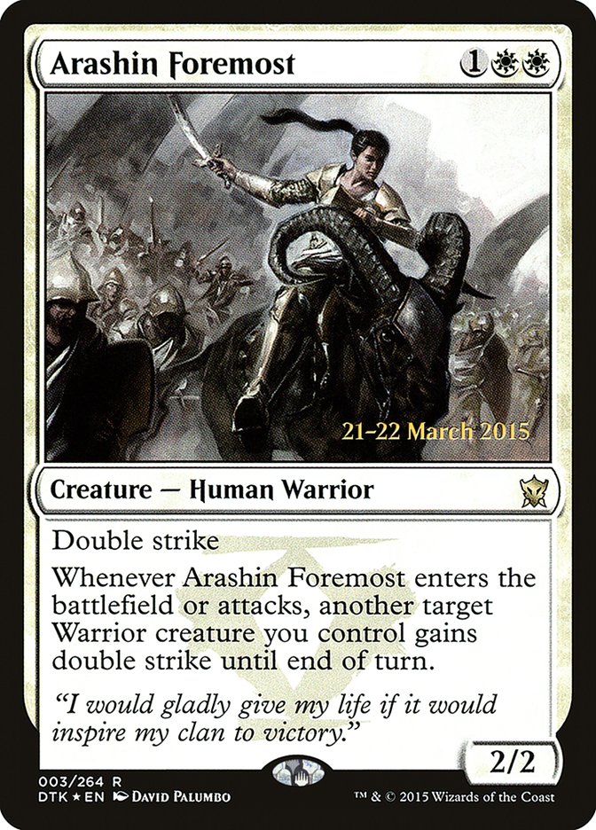 Arashin Foremost [Dragons of Tarkir Prerelease Promos] | Gamers Paradise